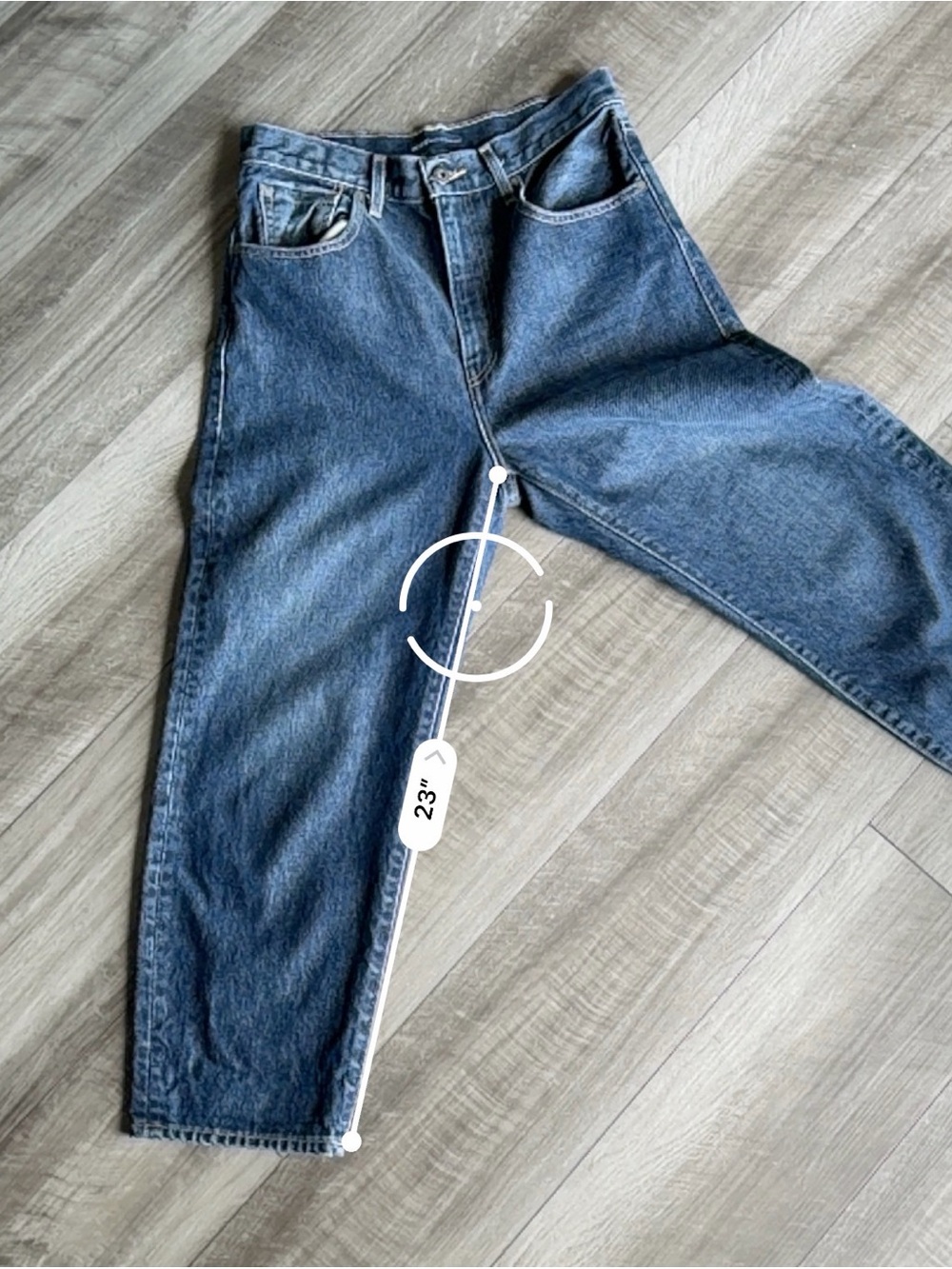 Levi's Made & Crafted Women’s Sz 26 Barrel Crop Jeans Organic Cotton Blue Tab - Picture 7 of 7